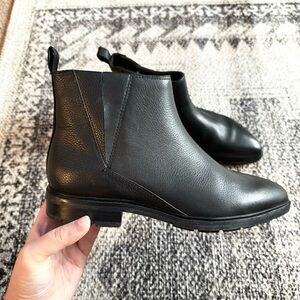 Via Spiga Black Leather Emelin Bootie Size 7.5